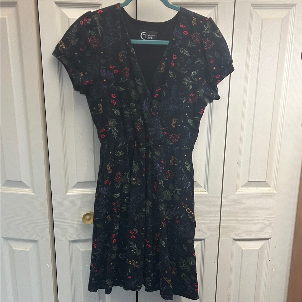 Floral Black Dress